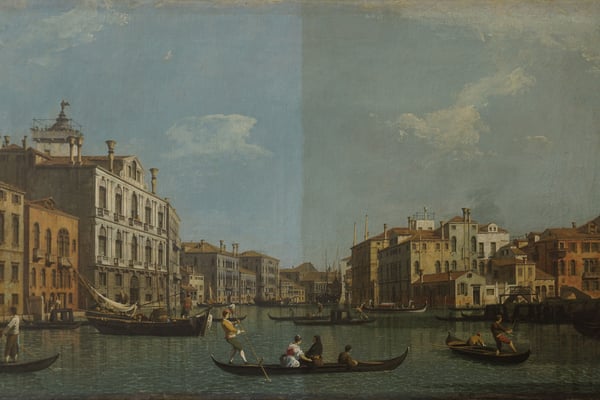 Canaletto Painting Mid-Conservation