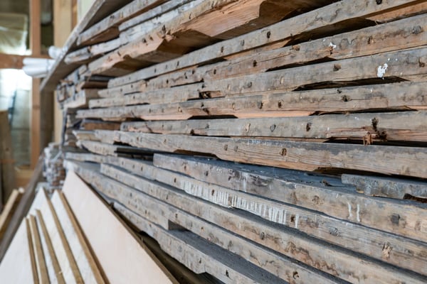 Lifted floorboards