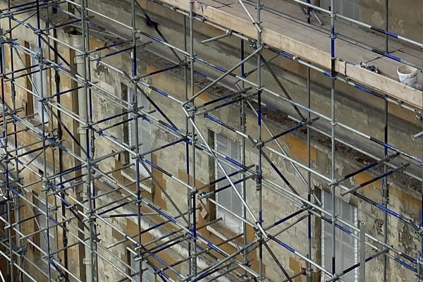 Scaffolding on the Abbey
